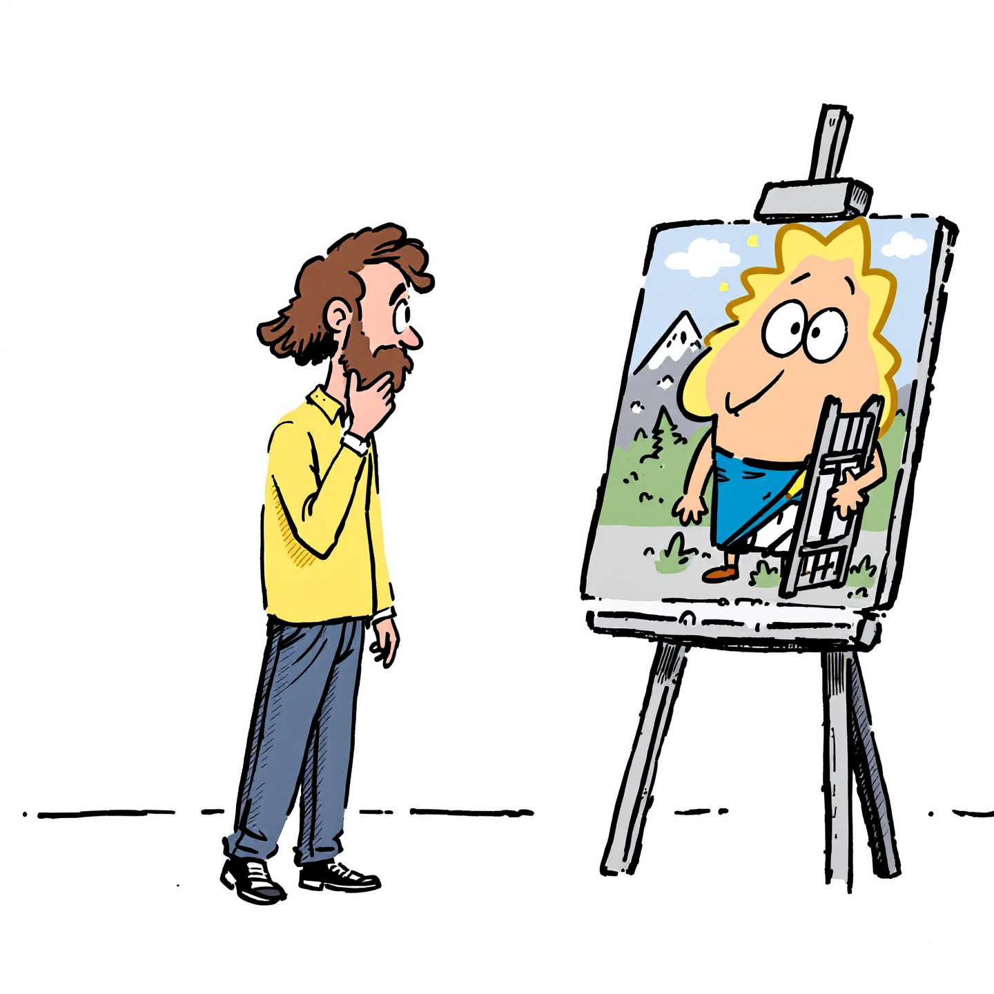 Artista creando en su estudio
